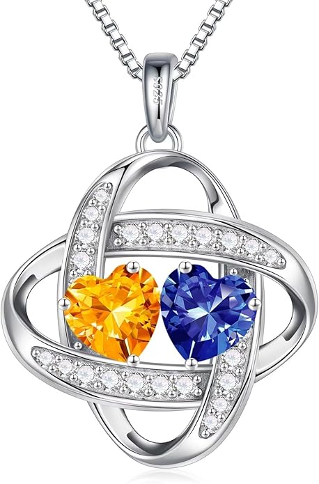 Iefil Christmas Gifts for Women - 925 Sterling Silver Love Knot Necklace, Anniversary Birthday Jewelry Gifts for Wife Girlfriend Mom