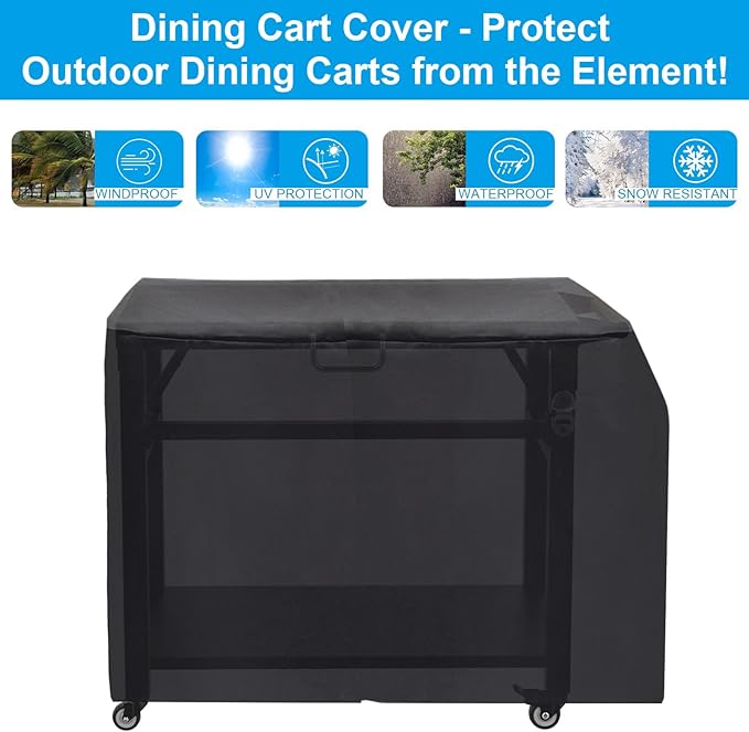 Upgrade Foldable Grill Cart Stand, Flat Top Dining Cart Table for Blackstone Griddle, Weber, Ninja Portable Grill, Outdoor Pizza Oven and More, Table Carts for Outdoor Camping