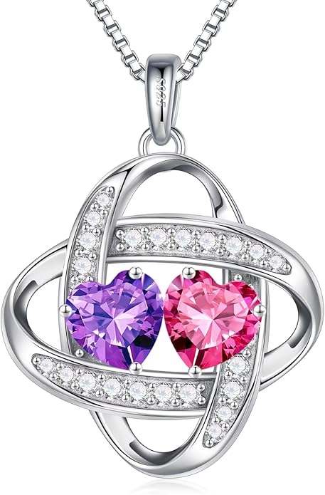 Iefil Christmas Gifts for Women - 925 Sterling Silver Love Knot Necklace, Anniversary Birthday Jewelry Gifts for Wife Girlfriend Mom