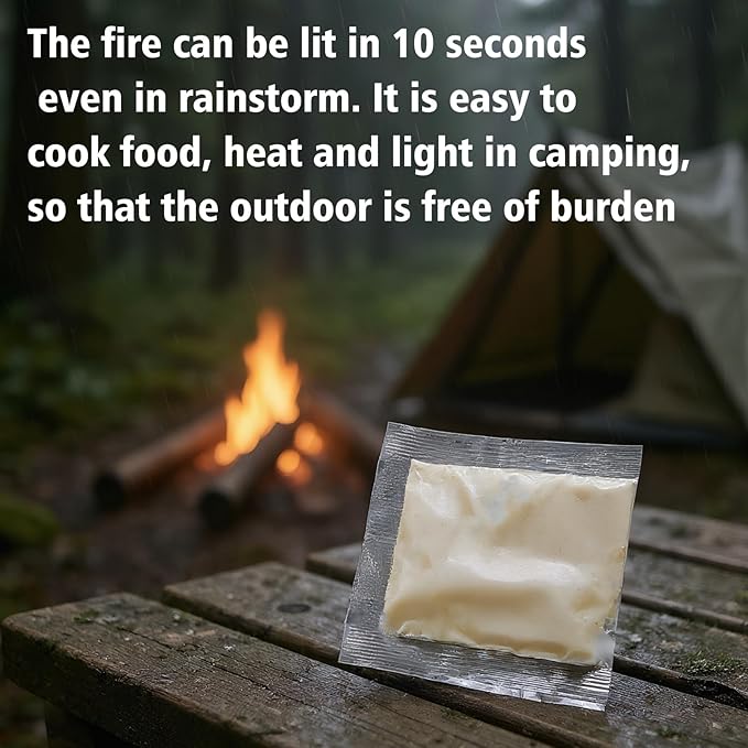 QPQ Quick Instant Fire Starter - 100 Pack,Odorless and Non-Toxic Eco-Friendly,for Charcoal, Campfire, Fireplaces, Wood Stoves, Waterproof Indoor & Outdoor Firestarter