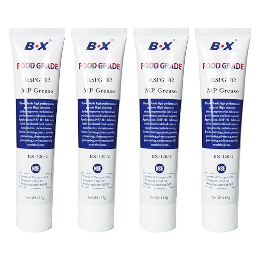 Food Grade Grease 4X4oz for Frozen Dessert Equipment, Ice Cream Machine Espresso Machine Food Equipment, O-Ring.