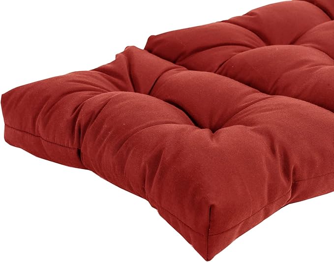 QILLOWAY Indoor/Outdoor Chaise Lounge Cushion,Spring/Summer Seasonal Replacement Cushions. (RED)