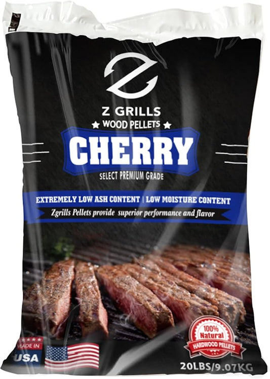 Wood Pellets for Smoker Grill and BBQ, 100% All-Natural Hardwood Cherry Pellet, 20lbs