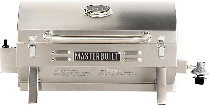 Masterbuilt Portable Propane Grill MB20030819 + GasOne Propane Tank Refill Adapter