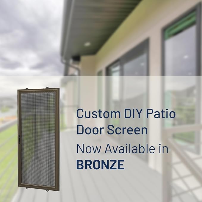 DIY Knock Down Heavy Duty Patio Sliding Screen Door – Ready to Assemble Kit, Custom Fit, Durable PetMesh, Multiple Color Choices