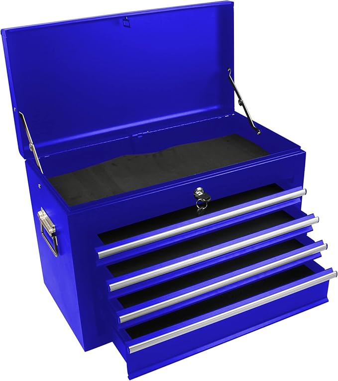 6 Drawers Rolling Tool Box Organizer,2 Tier High Capacity Tool Chest with Wheels,Lockable Rolling Tool Chest with 2 Cabinet,Detachable Tool Box Workshop Storage Cabinet (2 Tier-6 Drawers(Blue))