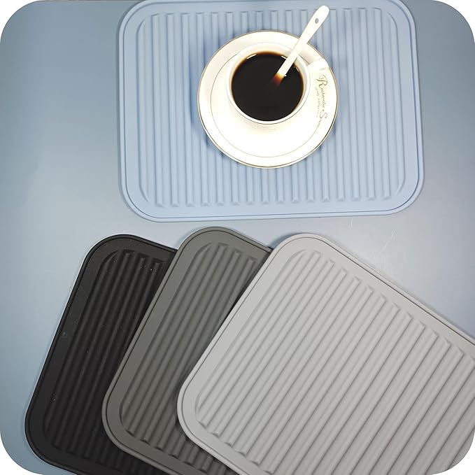 Silicone Trivets Set 2, Large Trivets for Hot Pots and Pans, Hot Pads for Kitchen Counter, Multi-Purpose & Versatile Trivet Mat, 9x12 Inch Silicone Pot Holders Heat Resistant Mat Teal