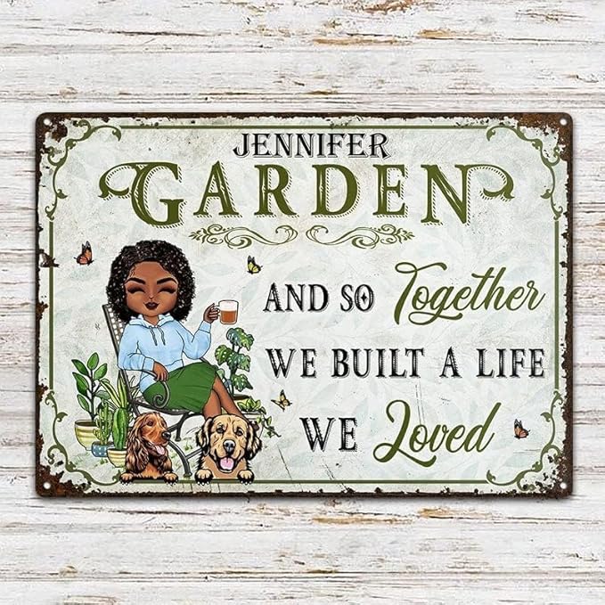 And Into The Garden I Go Gardening, Garden Sign, Personalized Custom Classic Metal Signs Garden Yard Wall Decorative Metal Sign (8)