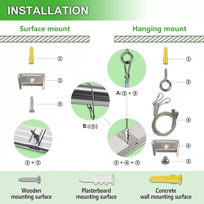 8Pack 8FT LED Shop Light Garage Light,100W 5000K Daylight Color 15500LM Super Bright,Hanging or Surface Mount,Plug and Play,Linkable T8 LED Tube Lights for Garage,Warehouse, Workshop