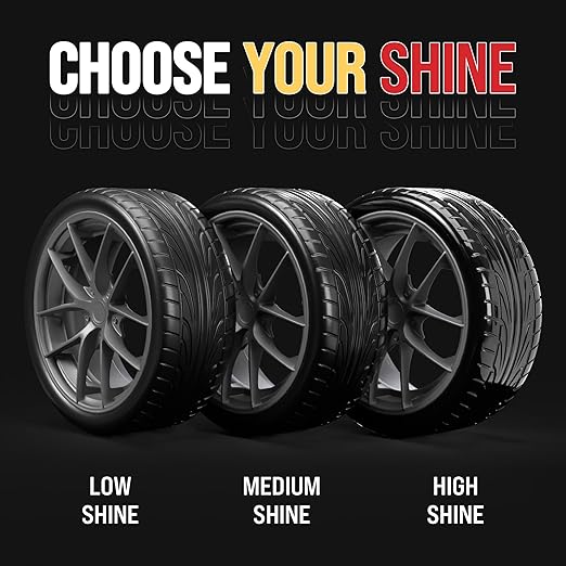 Tire Shine – Long-Lasting Deep Black Finish, UV Protection, Water & Dirt Repellent – Easy Spray Application, Made in USA (16oz)