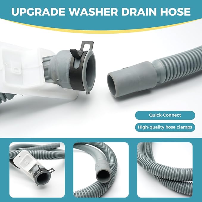 DC97-18682D Washer Drain Hose for Samsung Replace DC97-18682B DC97-18682C DC97-18682E