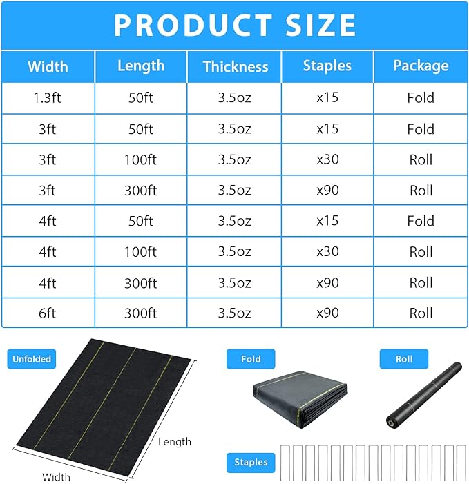 5ft x100ft Black Weed Barrier Landscape Premium Fabric-Heavy Duty Woven Ground Cloth with Superior Permeability Weed Control Convenient Design