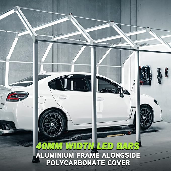 GOSLARLIT LED Tunnel Lighting, Car Detailing Tunnel for Car Care,Inflatable 6500k,110-120lm/v