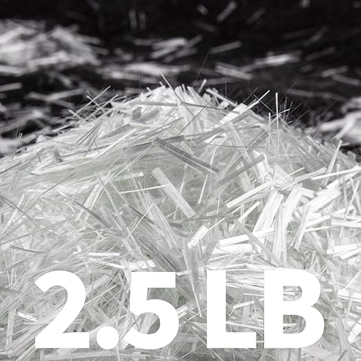 Fiberglass for Concrete, 3/4" Length,2.5 Lb, AR-Glass Chopped Strand Fiberglass for Concrete Cement Mortar Reinforcement