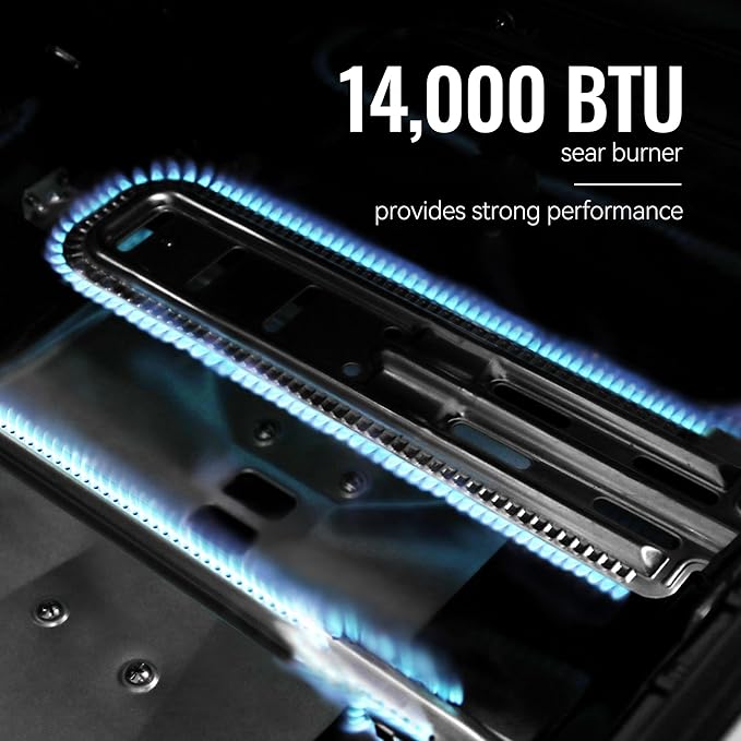 Royal Gourmet GA5407H 5 Burner Propane Gas Grill with Foldable Right-Side Table & Warming Rack, Cabinet Style Gas BBQ Grill for Barbecue Grilling & Backyard Cooking, Black