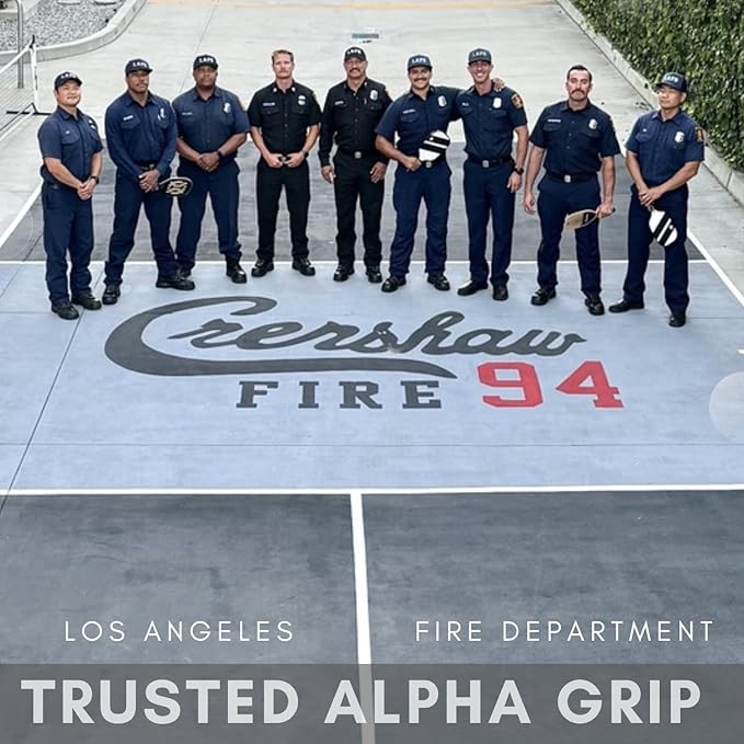 Alpha Grip Non-Slip Paint for Concrete & Asphalt – Non-Skid Coating Ideal for Striping Parking Lots, Playgrounds & Pavements (Red, Quart)