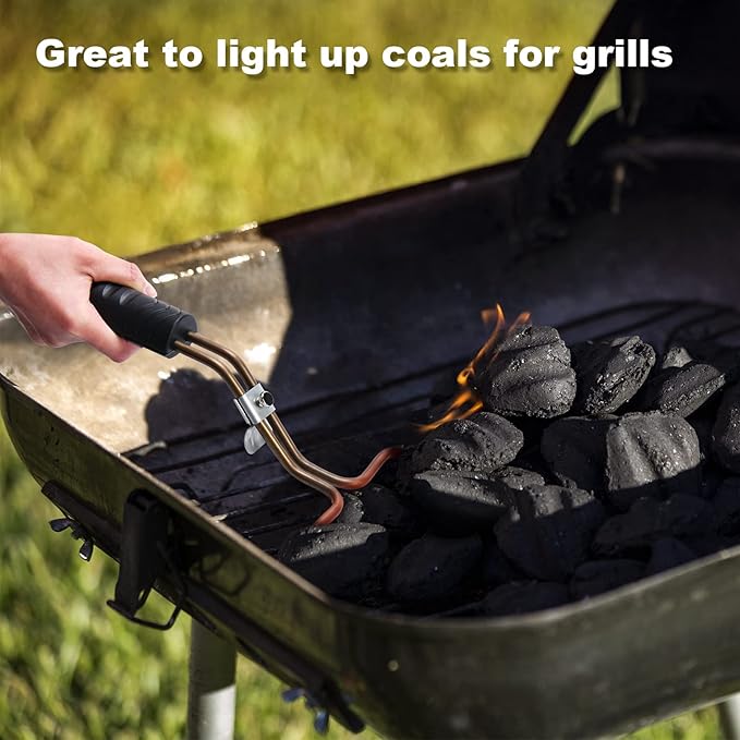 Electric Charcoal Starter Ajiaguo 700W - Premium BBQ Grilling Fireplace Coal Lighter Easy & Quick Ignite Briquettes |No Sparks or Flames | 304 Stainless Steel Coils Elements 5ft Long Cable (CB 2)
