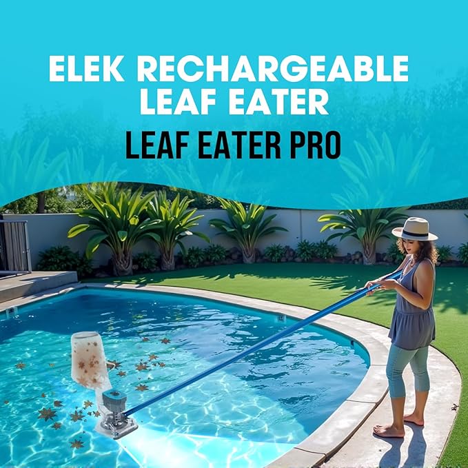 Heavy-Duty Cordless Rechargeable Pool Leaf Vacuum, 31GPM Ultra Strong Suction, 3 in 1 Cleaning Solution – Deep, Shallow & Surface Skimmer, for Above Ground Pools & In Ground Pools