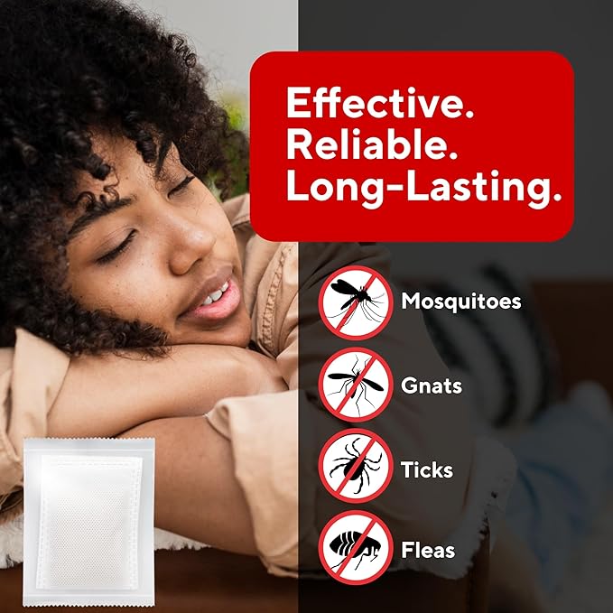 12 Pack Mosquito Repellent Pouches – Natural Indoor & Outdoor Mosquito Repellent for Home, Yard, Patio & Porch | Long-Lasting Mosquito Control Bags – Safe for People & Pets