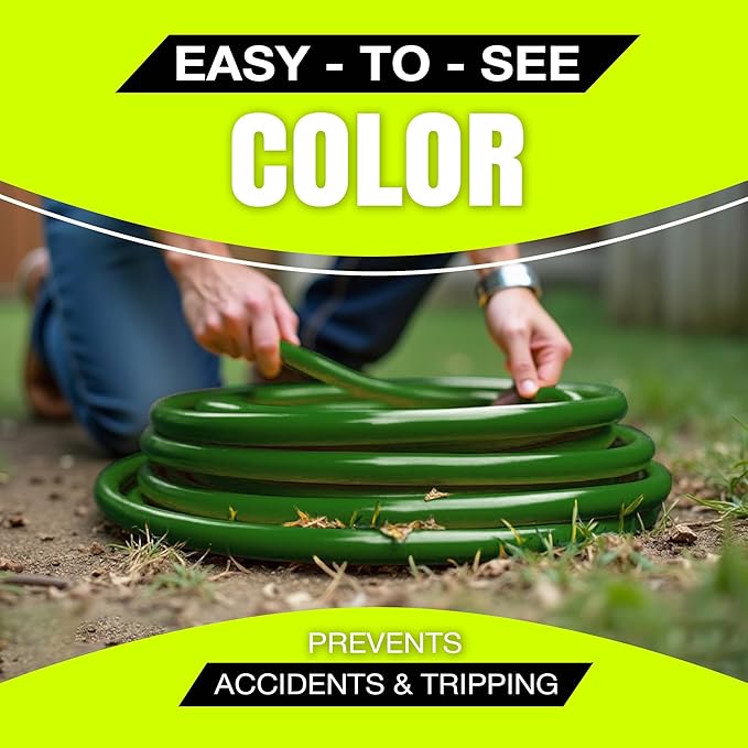 25ft Outdoor/Indoor Extension Cord 10/3 Gauge Ultra Heavy Duty 3 Prong SJTW, Waterproof, Flexible Cold-Resistant Long Power Cord,15A 125V 1875W, Green by LifeSupplyUSA
