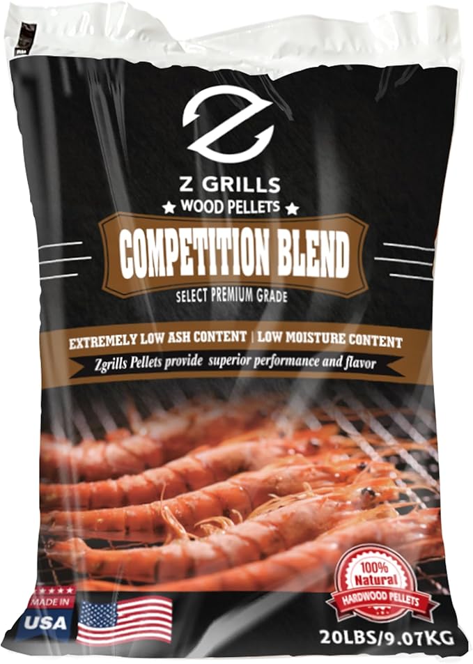 Z GRILLS Wood Pellets for Smoker Grill, 100% All-Natural Hardwood Competition Pellet, 20lbs