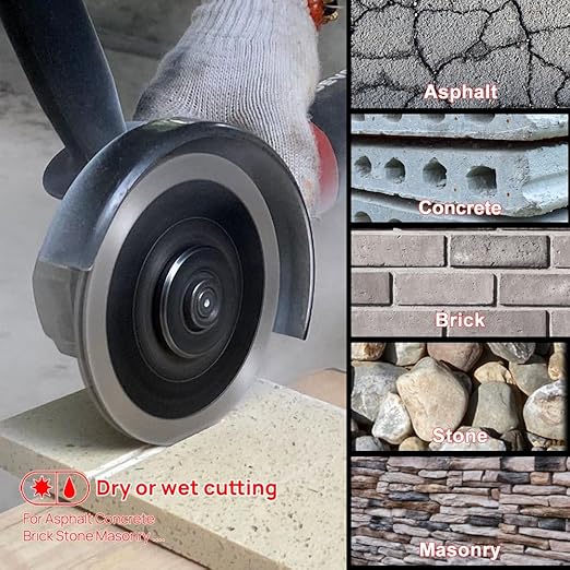 DT-DIATOOL Sandwich Tuck Point Blade - 5 Inch Mortar Raking Dual Diamond Blade 7/8"-5/8" Arbor for Mortar Removal, Grout Concrete Asphalt Surfaces Repair, Masonry Brick Stone Cutting