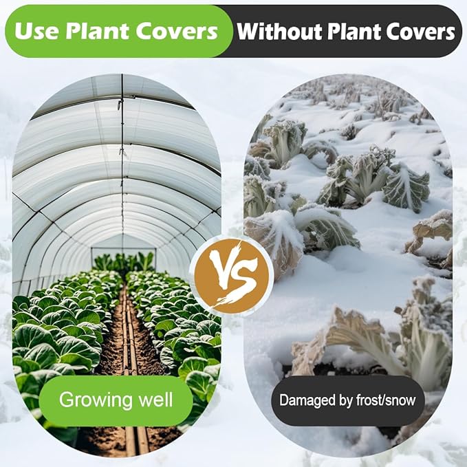 BTPLASTIK Frost Protection Covers for Outdoor Plants 10 x 150Ft, Winter Plant Blankets Freeze Cloths, Folded Rolling Plant Covers Freeze Protection for Raised Beds, Fruit Trees & Shrubs