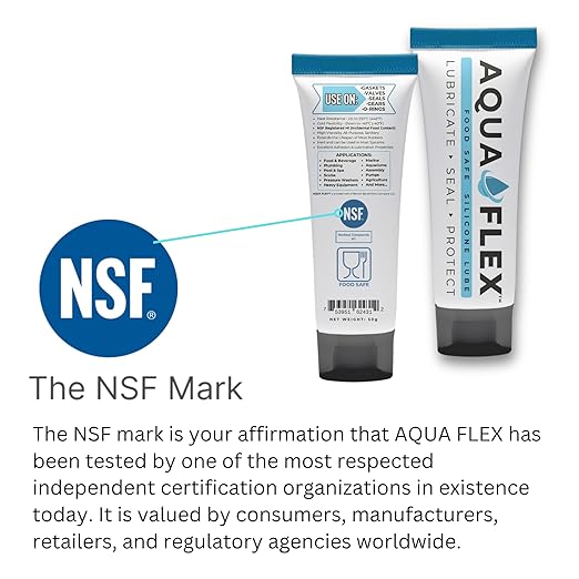 Aqua Flex Premium Silicone Lubricant Grease | NSF Registered Food Grade | Versatile Lube Solution for Pool & Spa, O-Rings, Gaskets, Pumps, Filters, Valves, Marine, Scuba, Automotive, and More