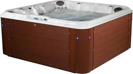 Amplified 100-Jet 6-Person Lounger Spa with Bluetooth Stereo and 3 Pumps by Essential Hot Tubs