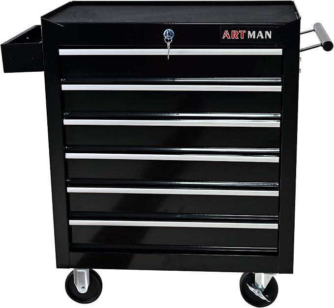 6 Drawers Tool Cart on Wheels,Multifunctional Rolling Tool Chest Tool Storage,Drawers Rolling Tool Trolley Organizer Tool Case for Garage,Warehouse,Workshop,Repair Shop