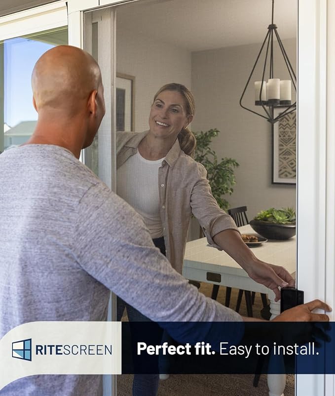 DIY Knock Down Heavy Duty Patio Sliding Screen Door – Ready to Assemble Kit, Custom Fit, Durable PetMesh, Multiple Color Choices