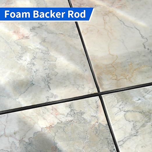 Foam Backer Rod for Gaps Concrete Crack Filler Joints Foam Gap Fillers Caulk Saver Backing Rod Concrete Filler Rope Joint Filler (1 Inch X 10 Feet)