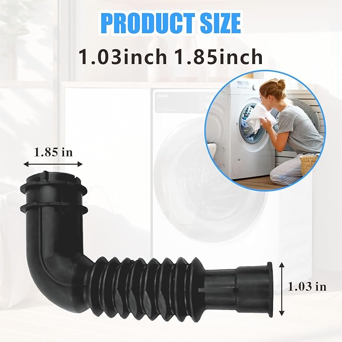 DC97-21561A Washer Tub-to-Pump Hose Fit for Samsung Washing Machine Drain Hose Assembly OEM Replacement Parts