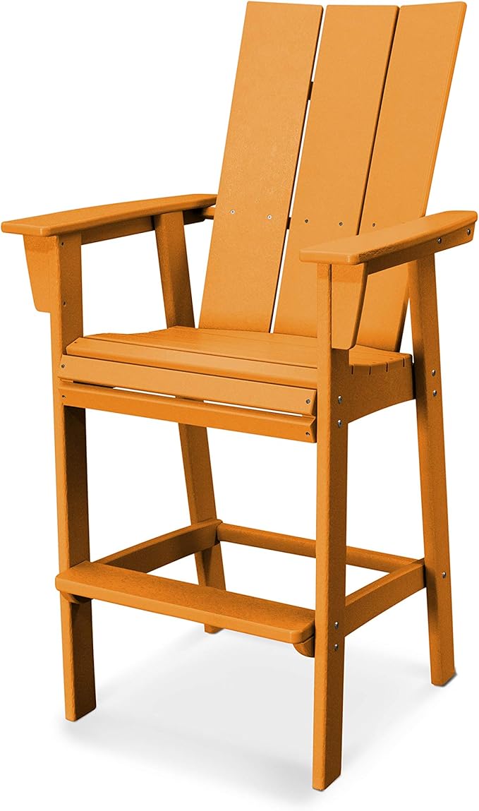 POLYWOOD® Modern Adirondack Bar Chair, Tangerine