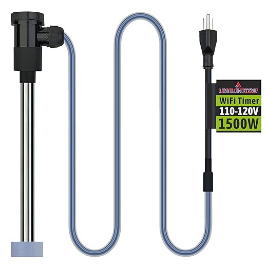 1500W Submersible Immersion Water Heater for Pool & Hot Tub – Portable Electric Heater with Auto Shut Off & WiFi Timer, for Inflatable Pool, Above Ground Pool, Baptistry, Spa and Bathtub