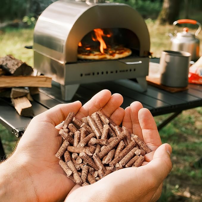 Oak Wood Pellets – 100% Natural Hardwood for Pizza Oven & Smoker – Kiln-Dried, Additive-Free Fuel – Compatible with Ooni & Pellet Pizza Ovens – 10lb Bag