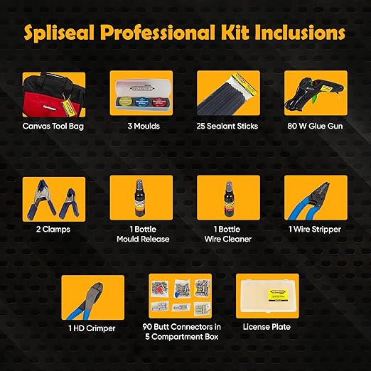 Professional Kit - Complete Wire Splice Sealing Solution for All Your Vehicles & ATV Needs
