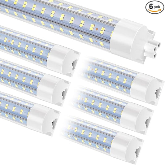 6-Pack 4FT LED Shop Light, 70W Ultra Bright, 10,000LM, U-Shaped T8 Integrated Tube Light, 6500K Linkable, Built-in connector, Surface Mount Plug & Play LED Ceiling Light for Garage, Workshop, Basement