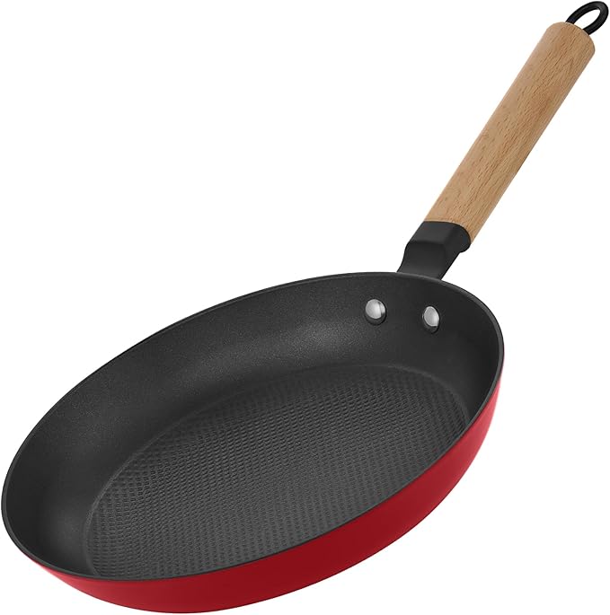 YUTANN Nonstick Frying Pan, 8 inch Enameled Cast Iron Pans Kitchen Healthy Egg Fry Pan Omelette with Detachable Handle, Lightweight Pre-seasoned Cast Iron Skillet, Dishwasher & Oven Safe