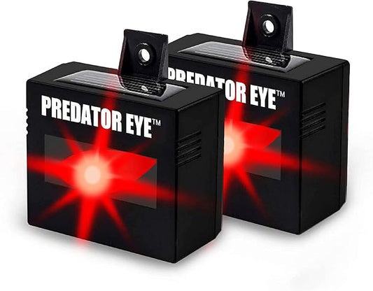 ASPECTEK Solar Predator Eye Animal Deterrent – Rechargeable Waterproof Nighttime Repellent Light for Coyote, Deer, Raccoon, Cat, Skunk – 2-Pack for Outdoor Use