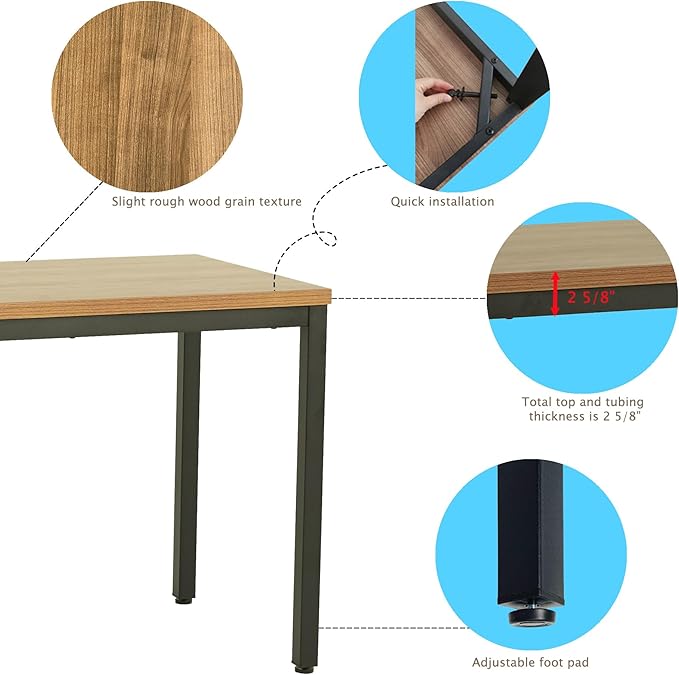 Simple and Sturdy 30x60 Inch Computer Desk - Modern Design for Home Office, Perfect for Work and Study, Multi-Purpose Table for Writing, Dining, and Workstation