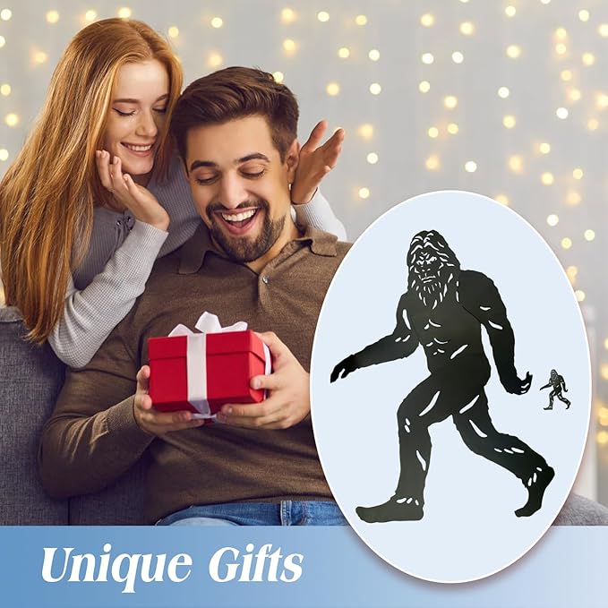 7.4ft Bigfoot Outdoor Decor Big Foot Sasquatch Gifts for Men/Dad/Women Metal Bigfoot Silhouette Statues for Yard Decor, Garden Decor, Yard Art, Forests, Yard Display, Lawn Decorations