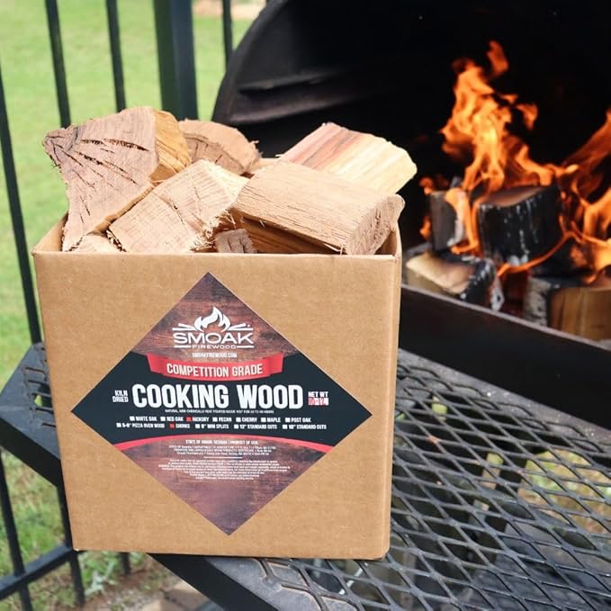 Smoak Firewood’s Cooking Wood Chunks (Competition Grade) USDA Certified for Smoking, Grilling or Barbequing (Hickory, 8-10lbs 729 Cubic in.)