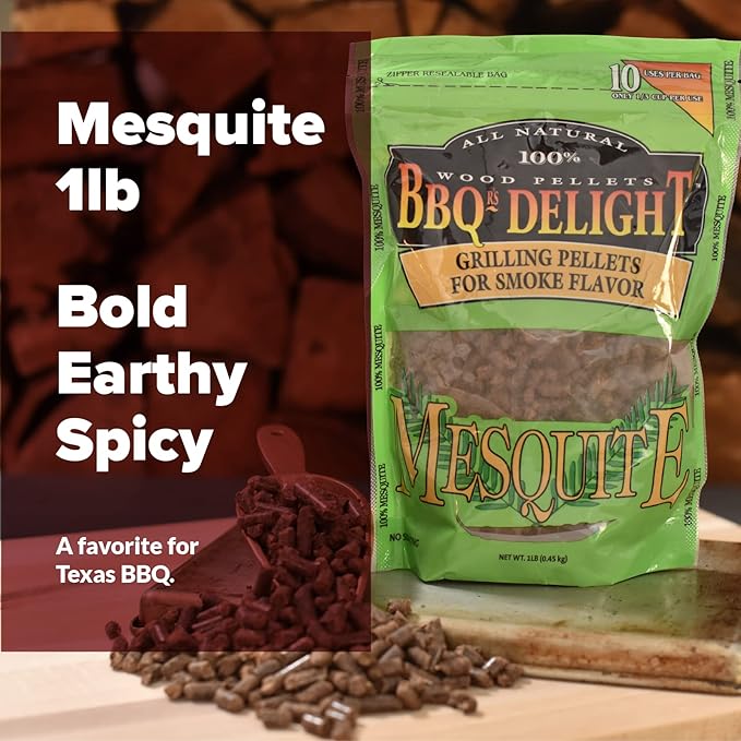 BBQr's Delight Wood Smoking Pellets - Super Smoker Variety Value Pack - 1 Lb. Bag - Apple, Hickory, Mesquite, Cherry, and Pecan