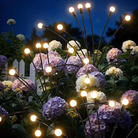 Outdoor Solar Lights Waterproof (4 Pack, 40 LED), Fairy Garden Decor, Fairy Tale Courtyard Decor, Firefly Lights, Solar Garden Lights, Solar Landscape Lights, Gifts for Women Who Have Everything