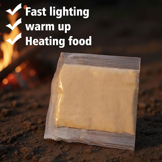 QPQ Quick Instant Fire Starter - 100 Pack,Odorless and Non-Toxic Eco-Friendly,for Charcoal, Campfire, Fireplaces, Wood Stoves, Waterproof Indoor & Outdoor Firestarter