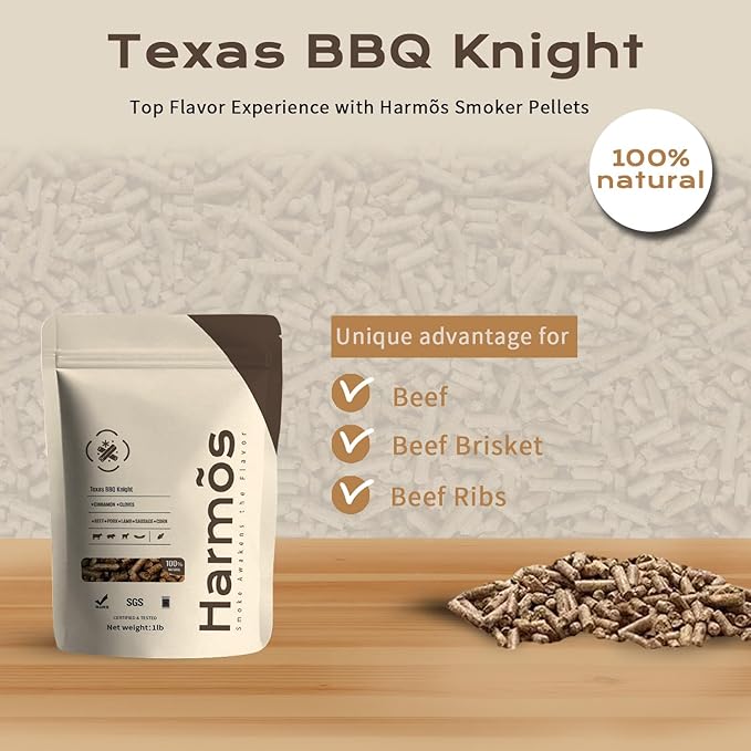 Harmos 4-Wood Pellets with Cinnamon & Clove – Premium Hardwood Pellets for Ninja Grill, Smoker & Backyard BBQ, Resealable Bag, 2-Pack