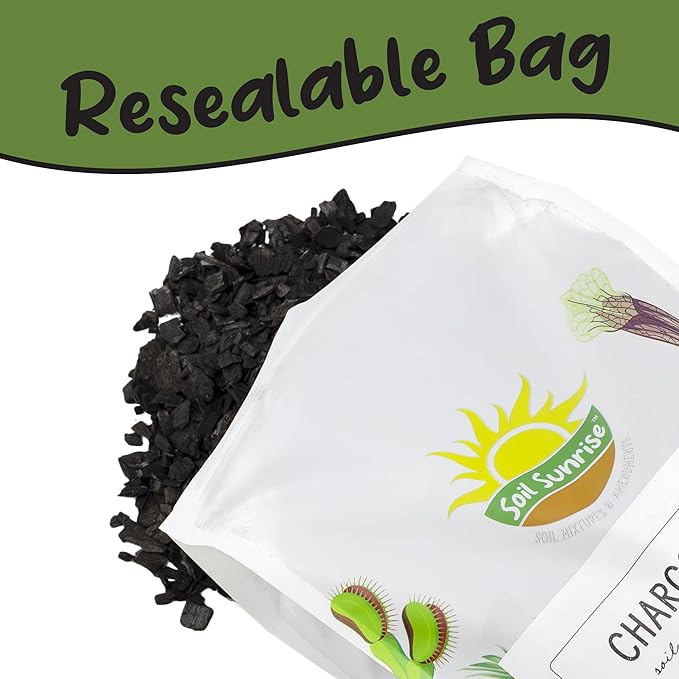 Soil Sunrise Horticultural Charcoal for Indoor Plants (12 Quarts) Hardwood Soil Additive for Orchids, Terrariums, and Gardening