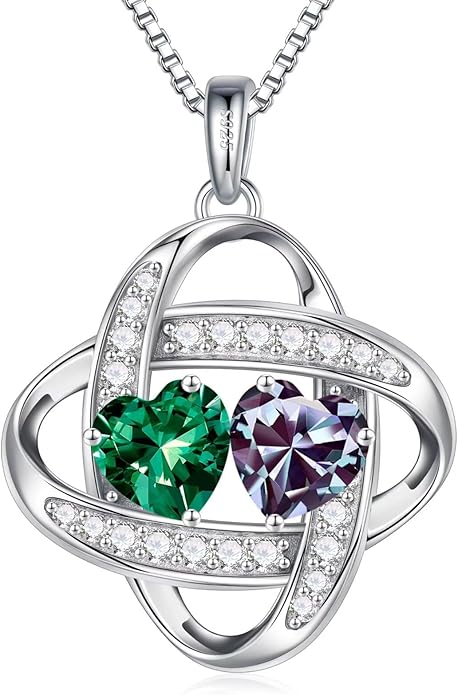 Iefil Christmas Gifts for Women - 925 Sterling Silver Love Knot Necklace, Anniversary Birthday Jewelry Gifts for Wife Girlfriend Mom