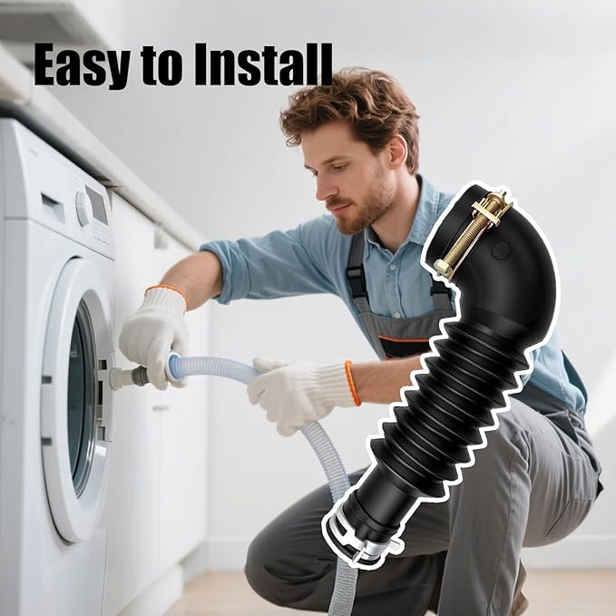 Washing Machine Drain Hose Fit for Samsung Washer Replace DC97-17345B DC97-17345A DC97-17417A DC67-00684A AP6287099 PS12394402, Includes Clamp Band Bolt